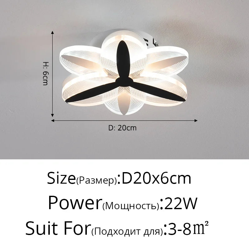 plafonnier led moderne en acrylique pour décoration intérieure
