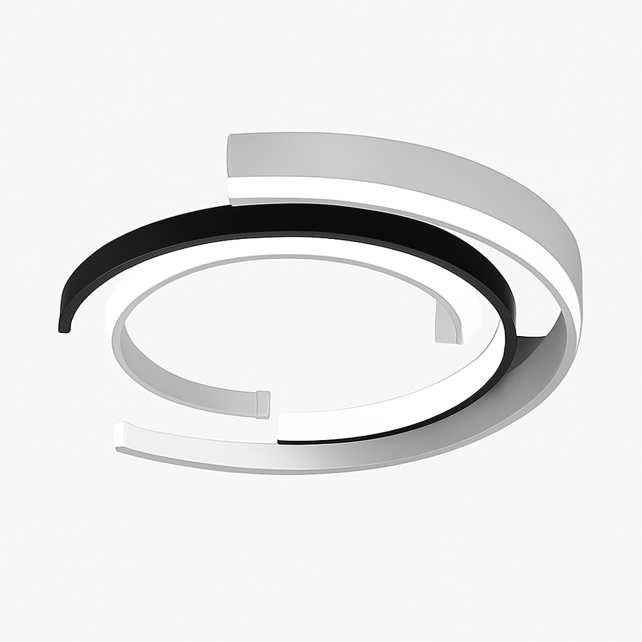 Plafonnier LED moderne en arc de cercles