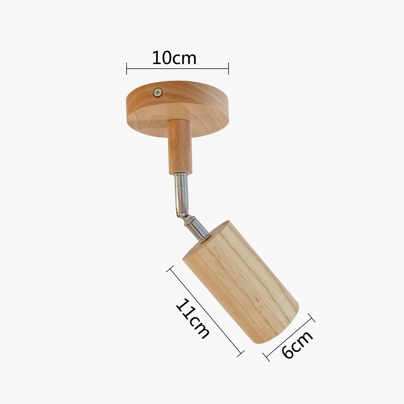 plafonnier led moderne en bois avec projecteur sur rail