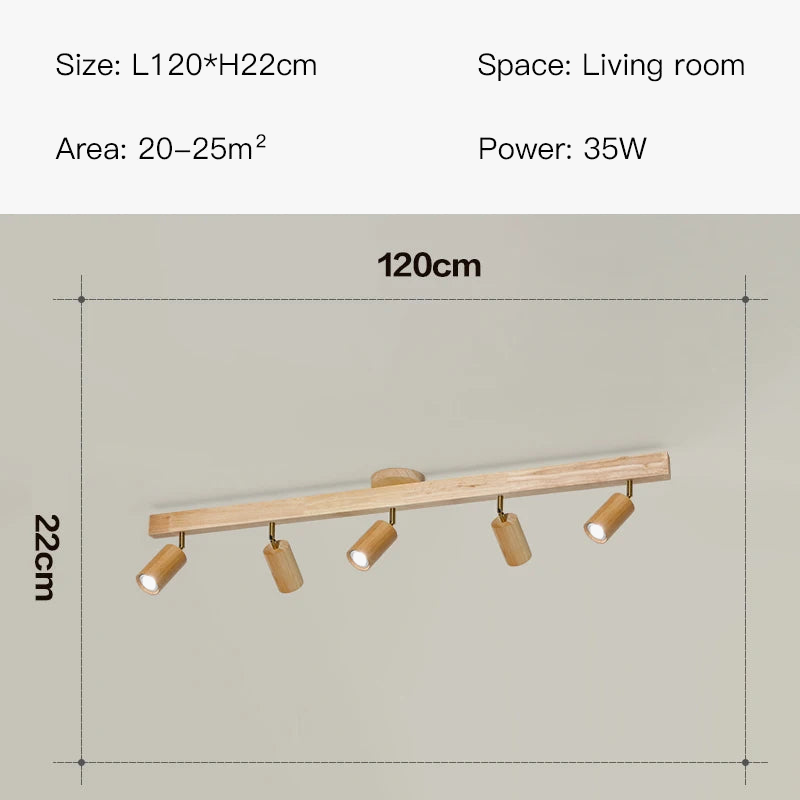 plafonnier led moderne en bois pour intérieur élégant