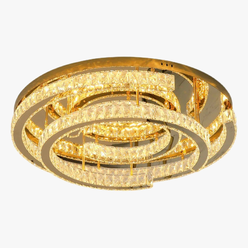 plafonnier led moderne en cristal design réglable