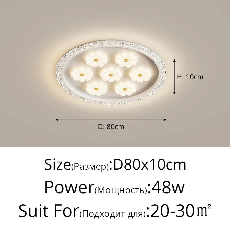plafonnier à led moderne en cristal pour décoration intérieure