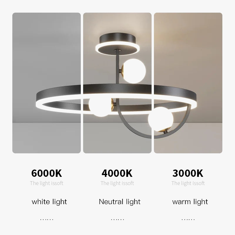 plafonnier led moderne en fer design nordique décoratif pour intérieur