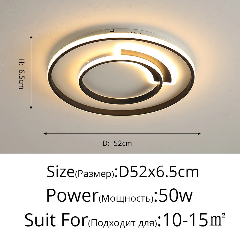 plafonnier led moderne en fer forgé acrylique décoration intérieure