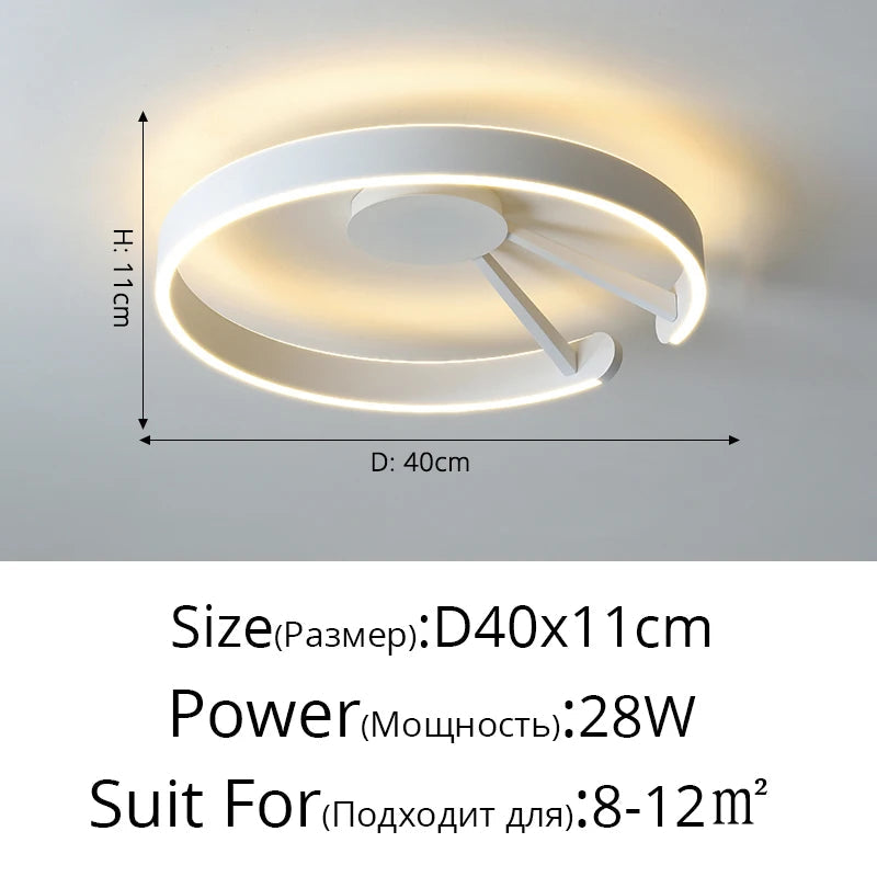 plafonnier led moderne en fer forgé acrylique pour décoration intérieure