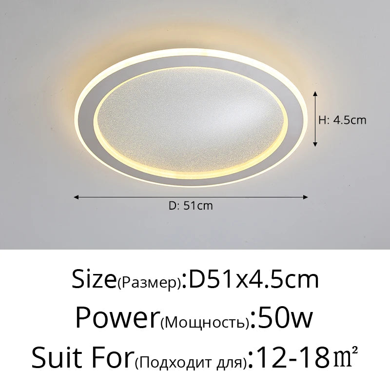 plafonnier led moderne en forme danneau pour décoration intérieure