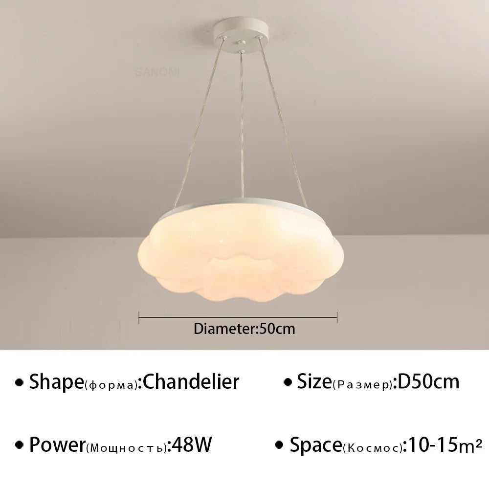 plafonnier led moderne en forme de nuage décoratif intérieur