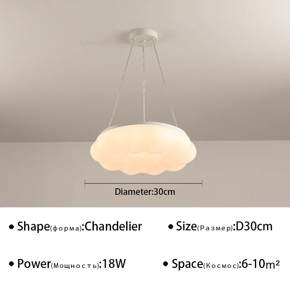 plafonnier led moderne en forme de nuage décoratif intérieur