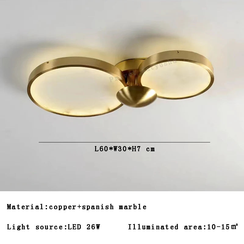 plafonnier led moderne en marbre naturel luminaire décoratif