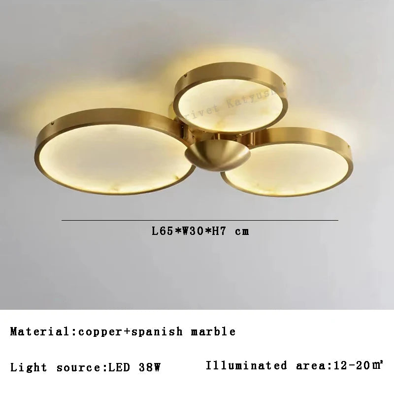 plafonnier led moderne en marbre naturel luminaire décoratif