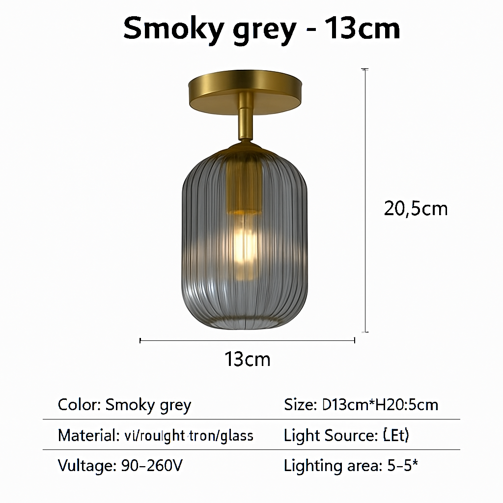 plafonnier led moderne en verre de luxe pour décoration simple