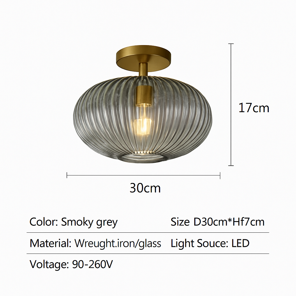 plafonnier led moderne en verre de luxe pour décoration simple