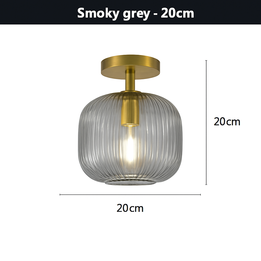 plafonnier led moderne en verre de luxe pour décoration simple