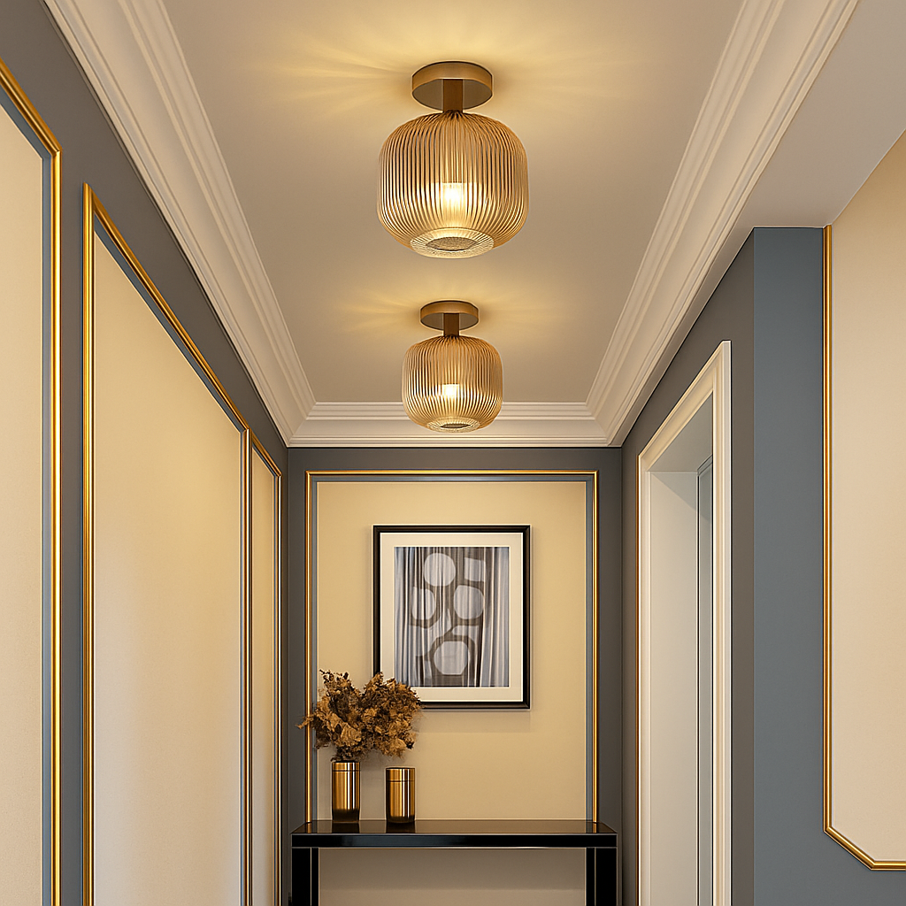 plafonnier led moderne en verre de luxe pour décoration simple