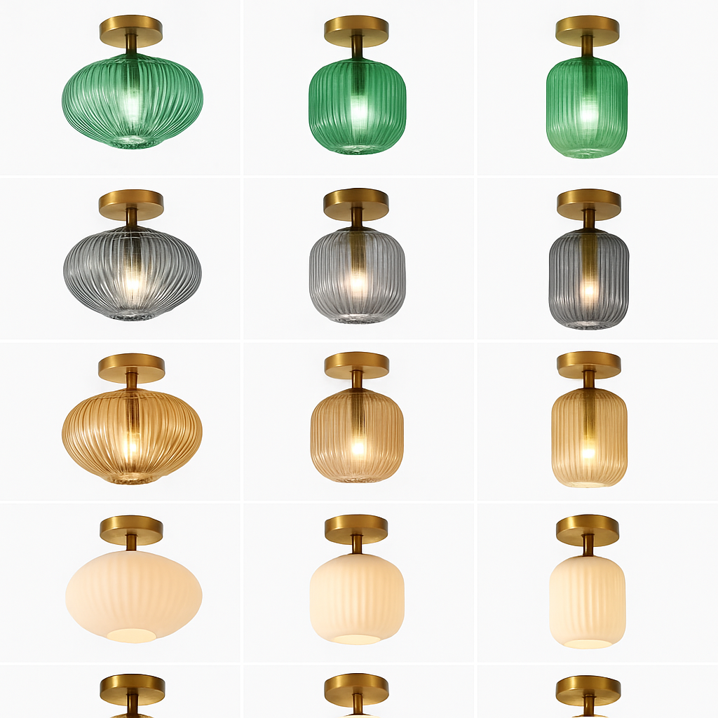 plafonnier led moderne en verre de luxe pour décoration simple