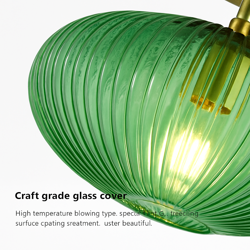plafonnier led moderne en verre de luxe pour décoration simple