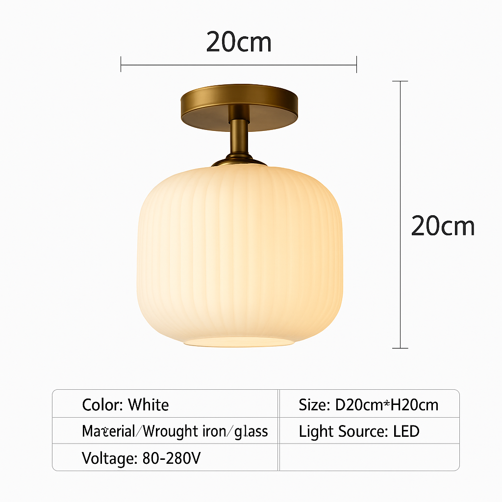 plafonnier led moderne en verre de luxe pour décoration simple