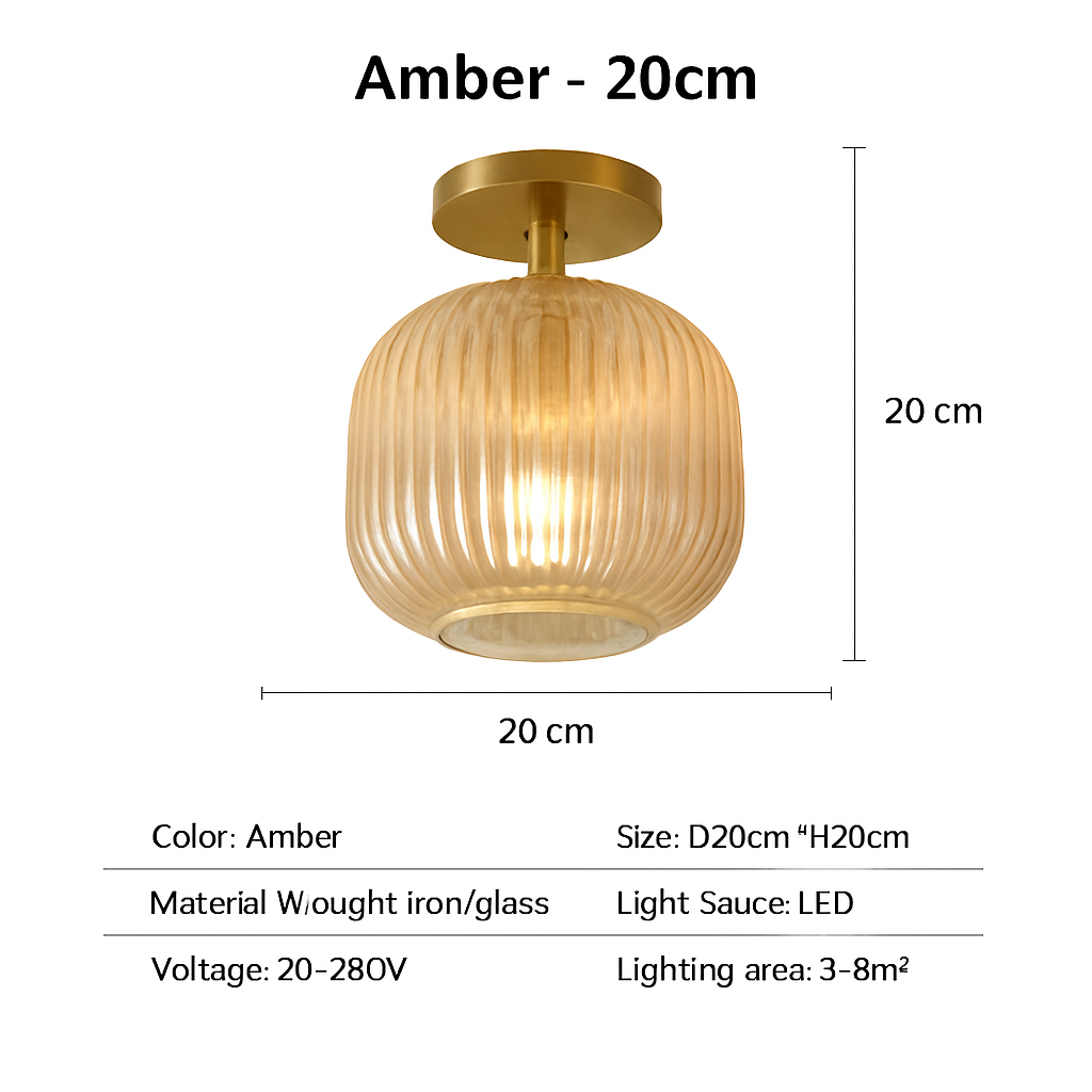 plafonnier led moderne en verre de luxe pour décoration simple
