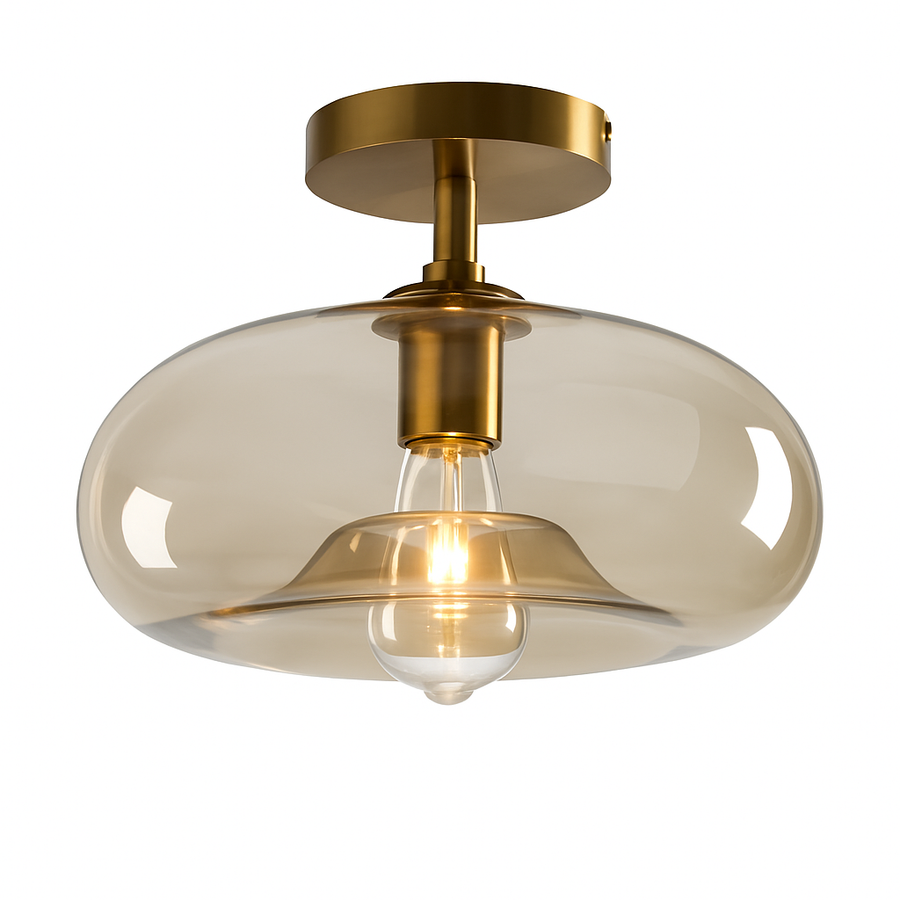 plafonnier led moderne en verre pour éclairage intérieur élégant