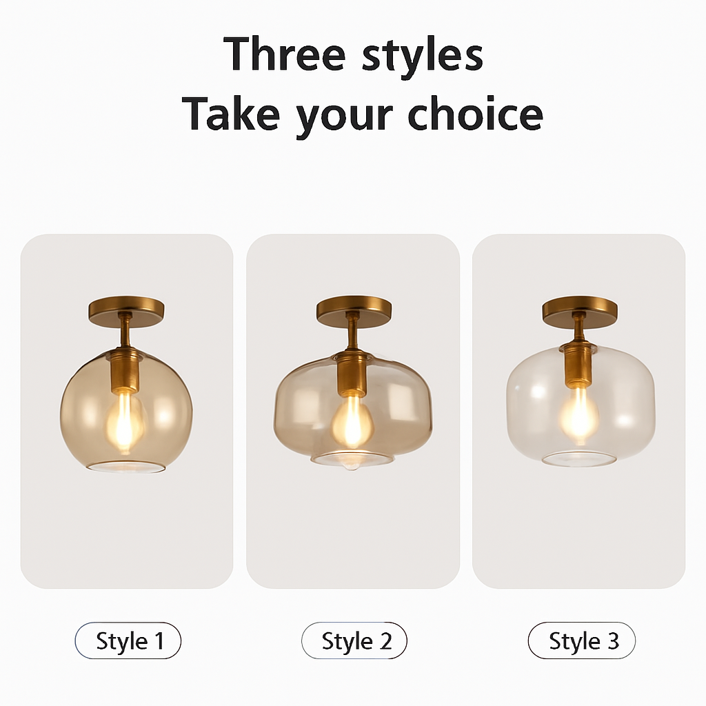plafonnier led moderne en verre pour éclairage intérieur élégant