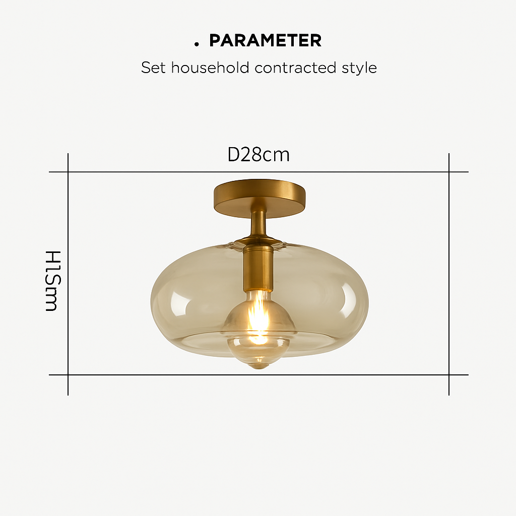 plafonnier led moderne en verre pour éclairage intérieur élégant