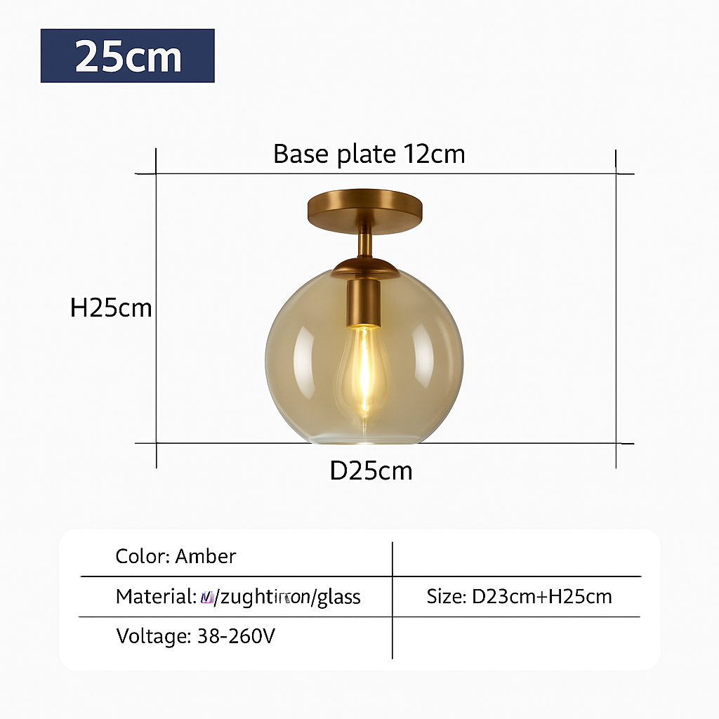 plafonnier led moderne en verre pour éclairage intérieur élégant