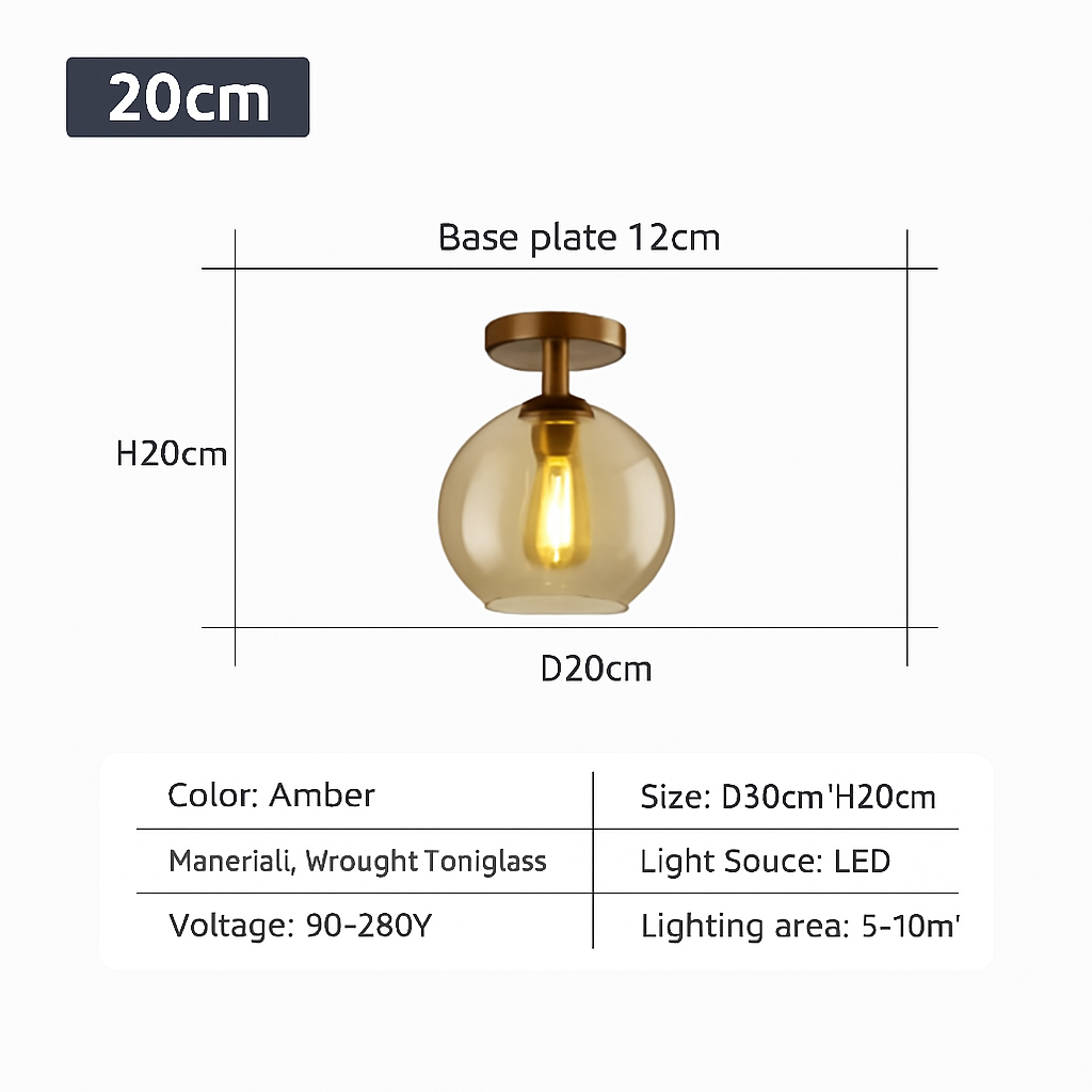 plafonnier led moderne en verre pour éclairage intérieur élégant