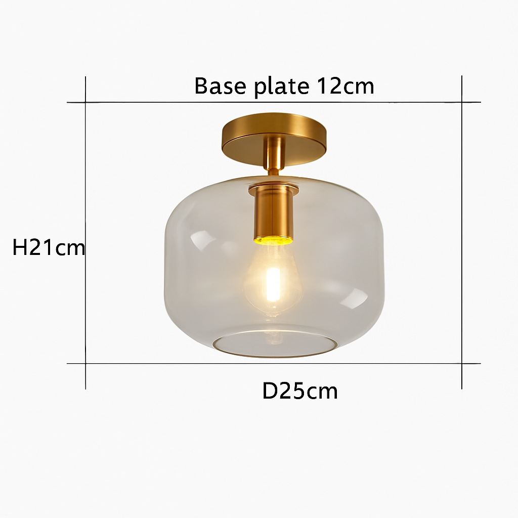 plafonnier led moderne en verre pour éclairage intérieur élégant
