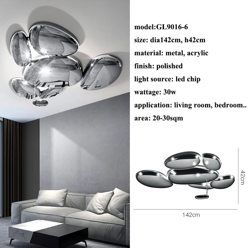 Plafonnier led moderne goutte décoré