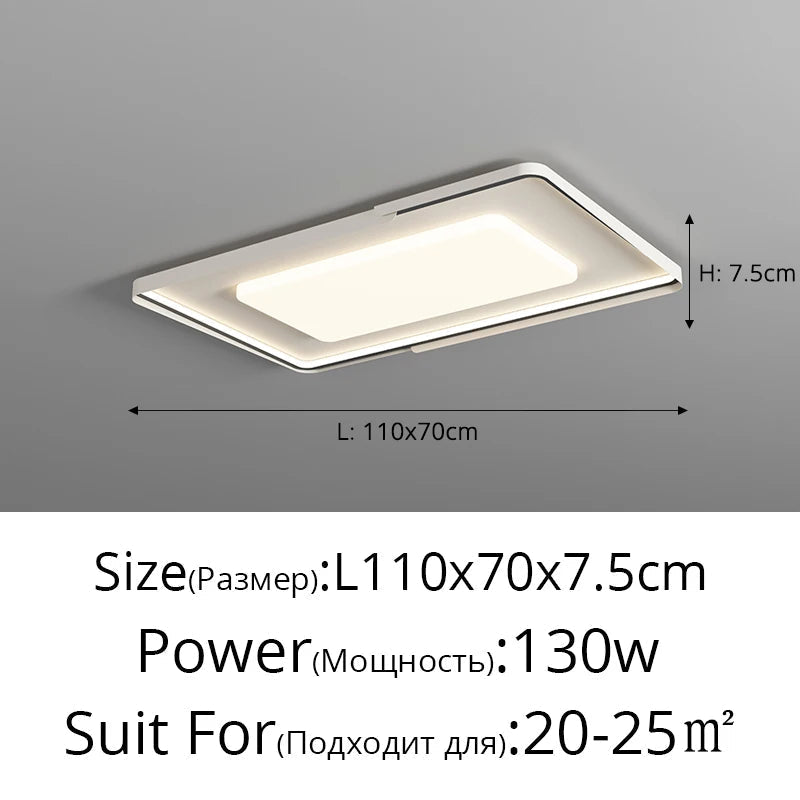 plafonnier led moderne intérieur à intensité variable pour tous les espaces