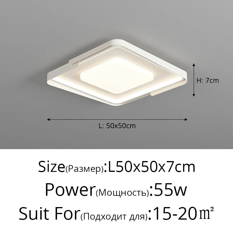 plafonnier led moderne intérieur à intensité variable pour tous les espaces