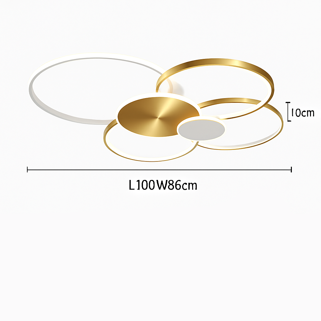 plafonnier led moderne à intensité variable avec télécommande