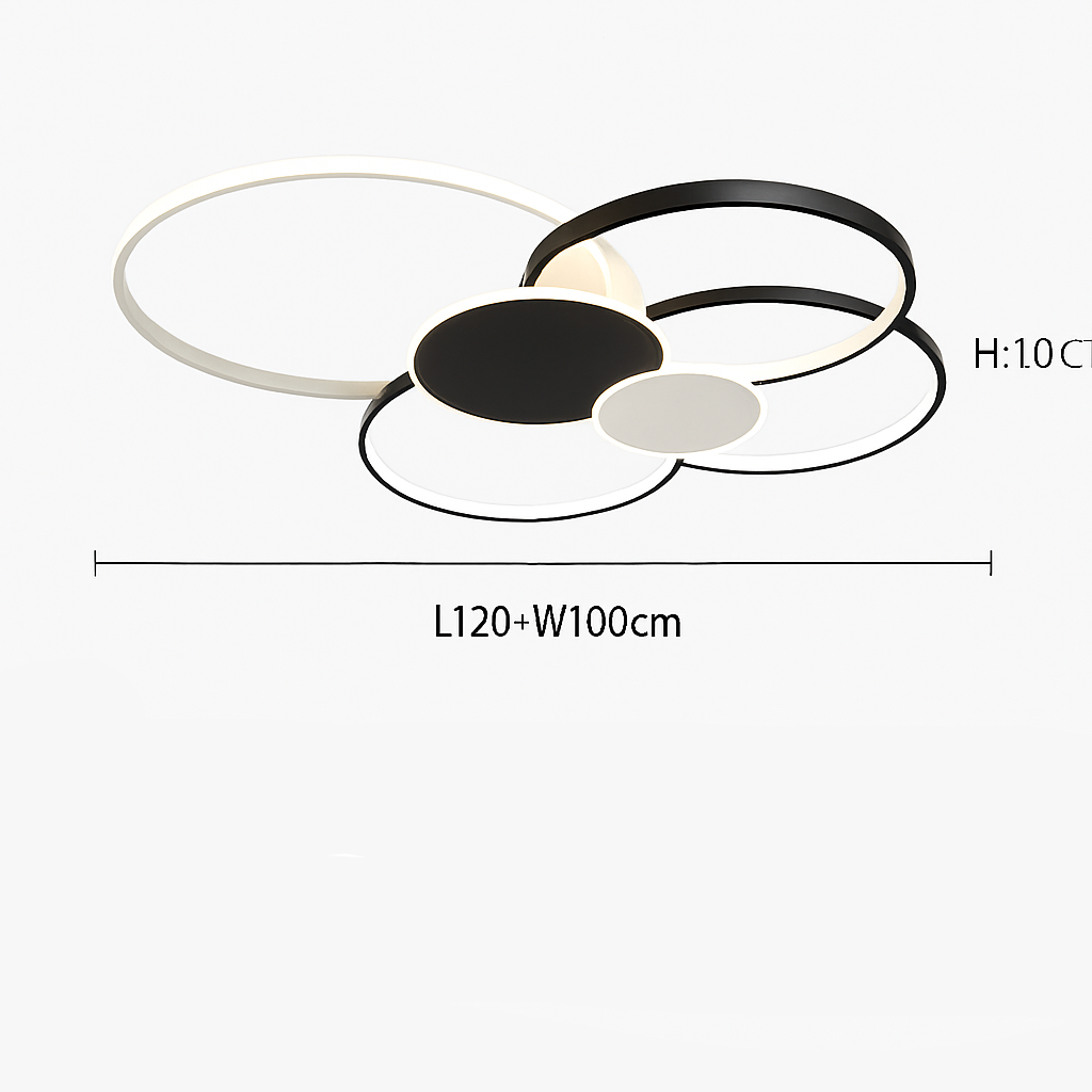 plafonnier led moderne à intensité variable avec télécommande