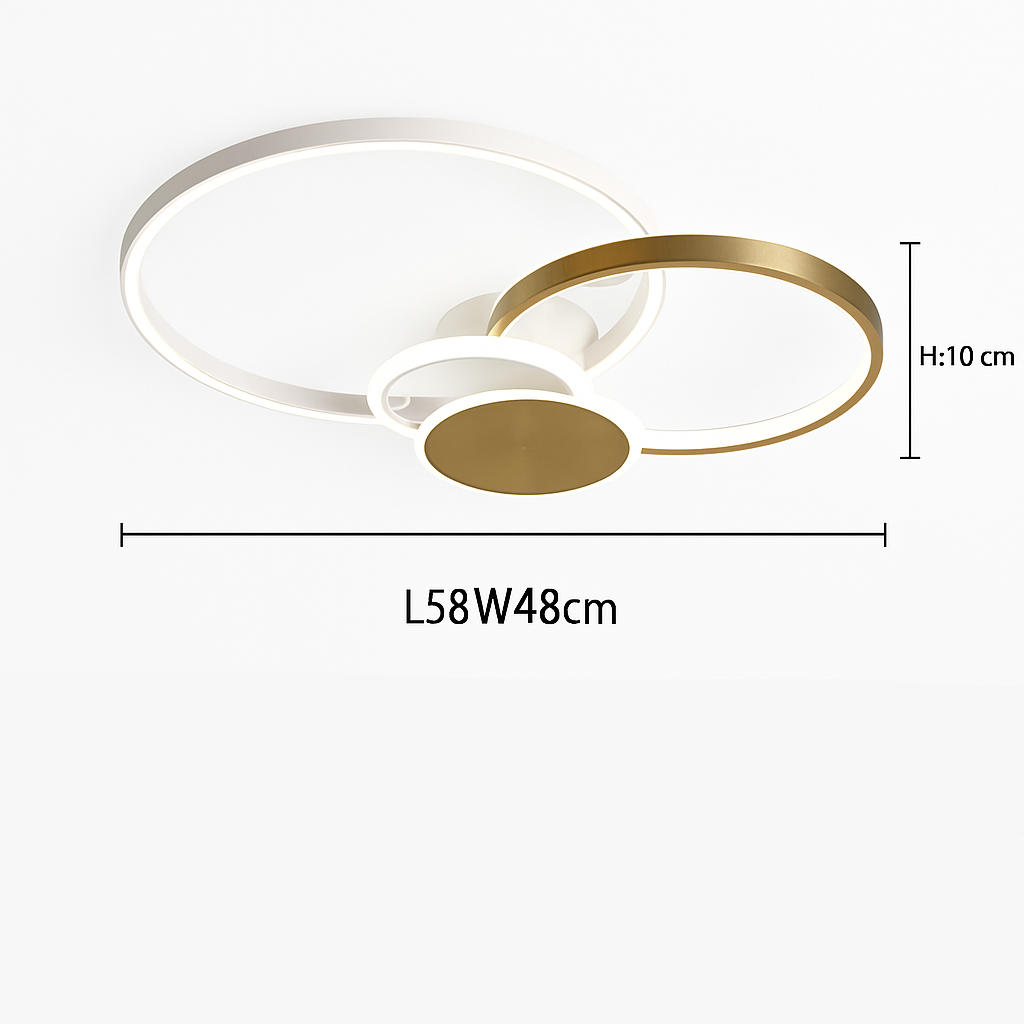 plafonnier led moderne à intensité variable avec télécommande