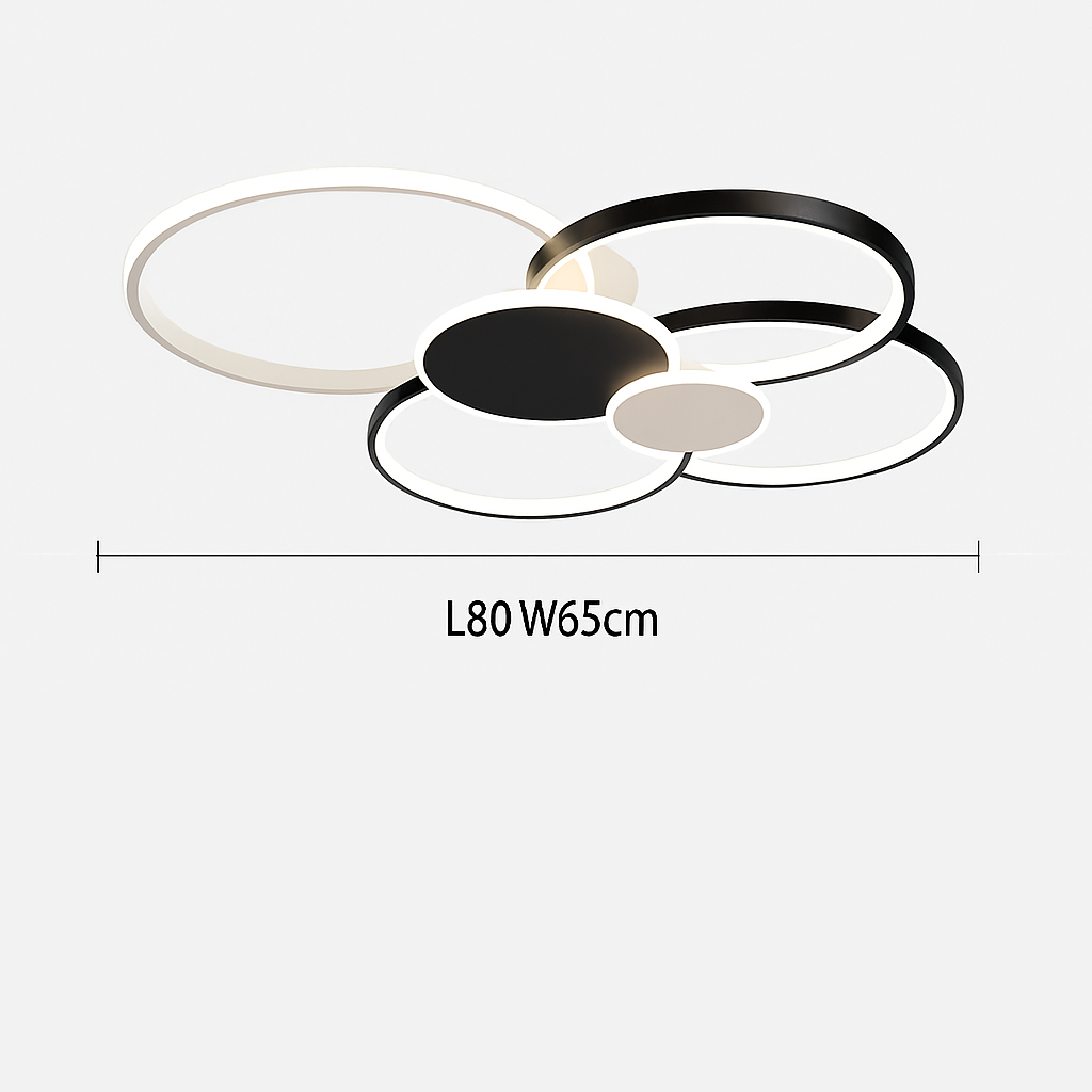 plafonnier led moderne à intensité variable avec télécommande