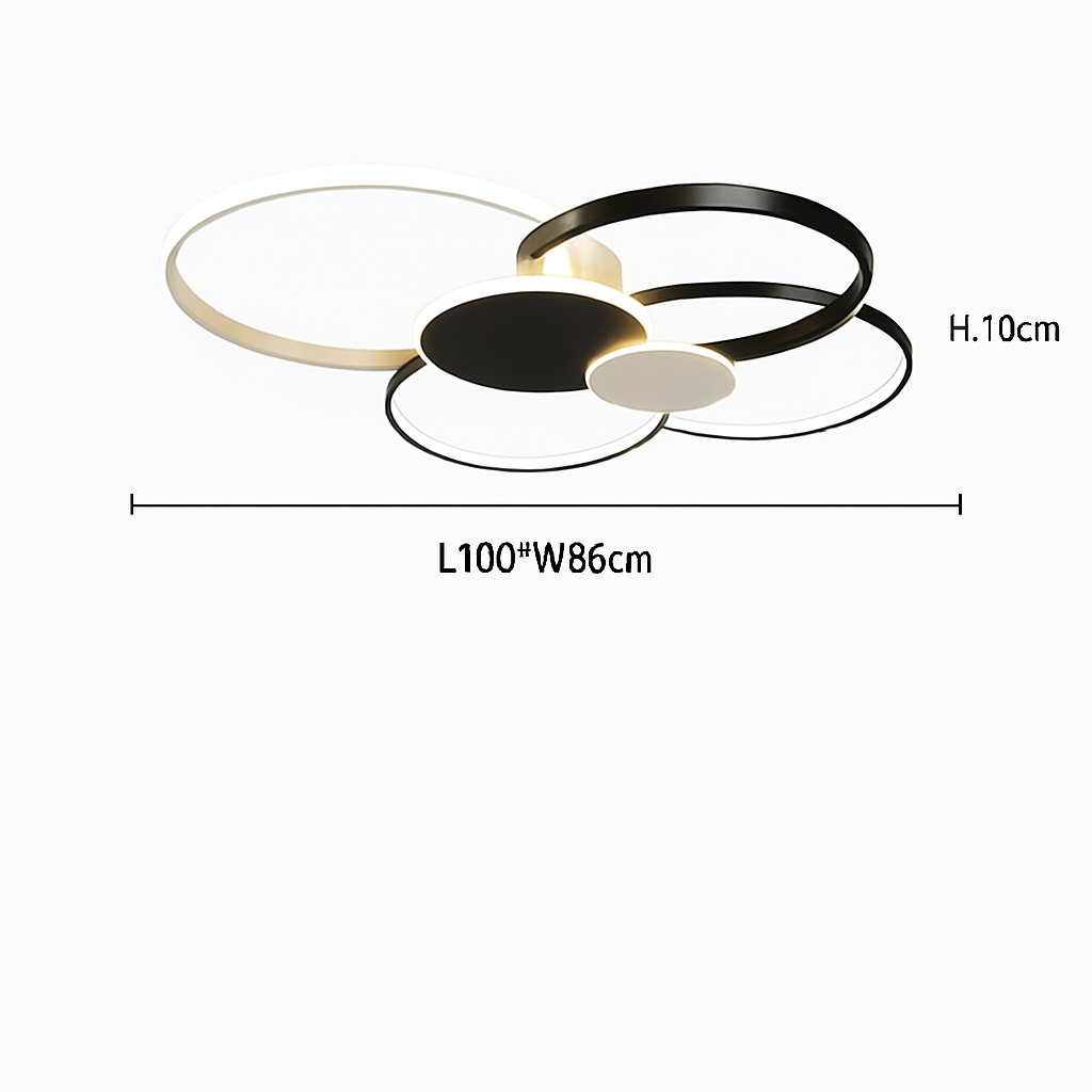 plafonnier led moderne à intensité variable avec télécommande
