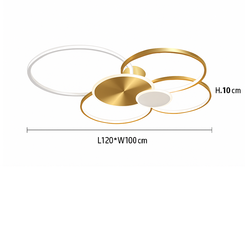plafonnier led moderne à intensité variable avec télécommande