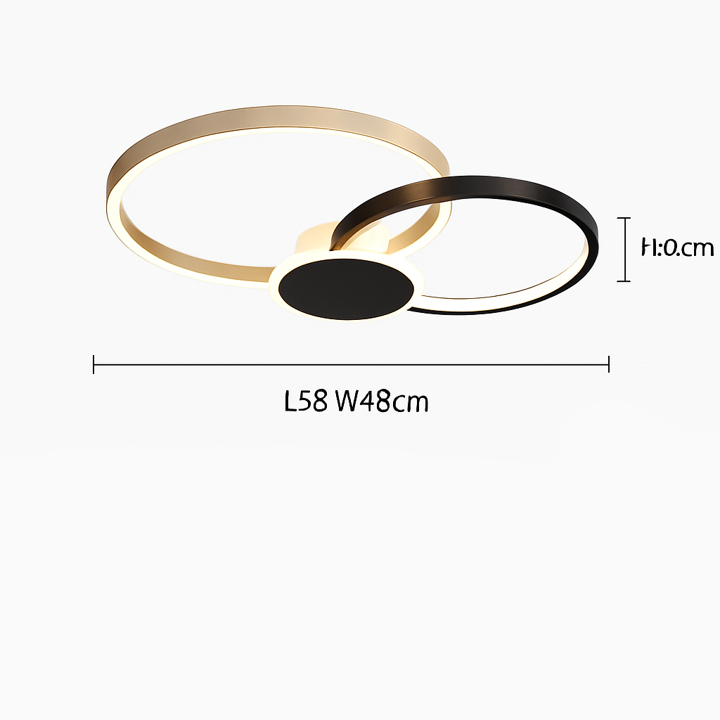 plafonnier led moderne à intensité variable avec télécommande