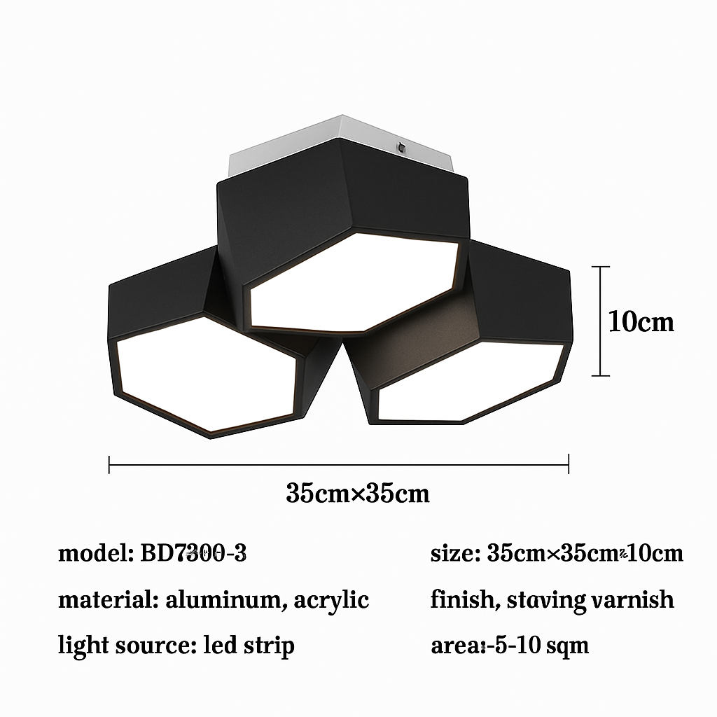 plafonnier led moderne à intensité variable pour intérieur décoratif