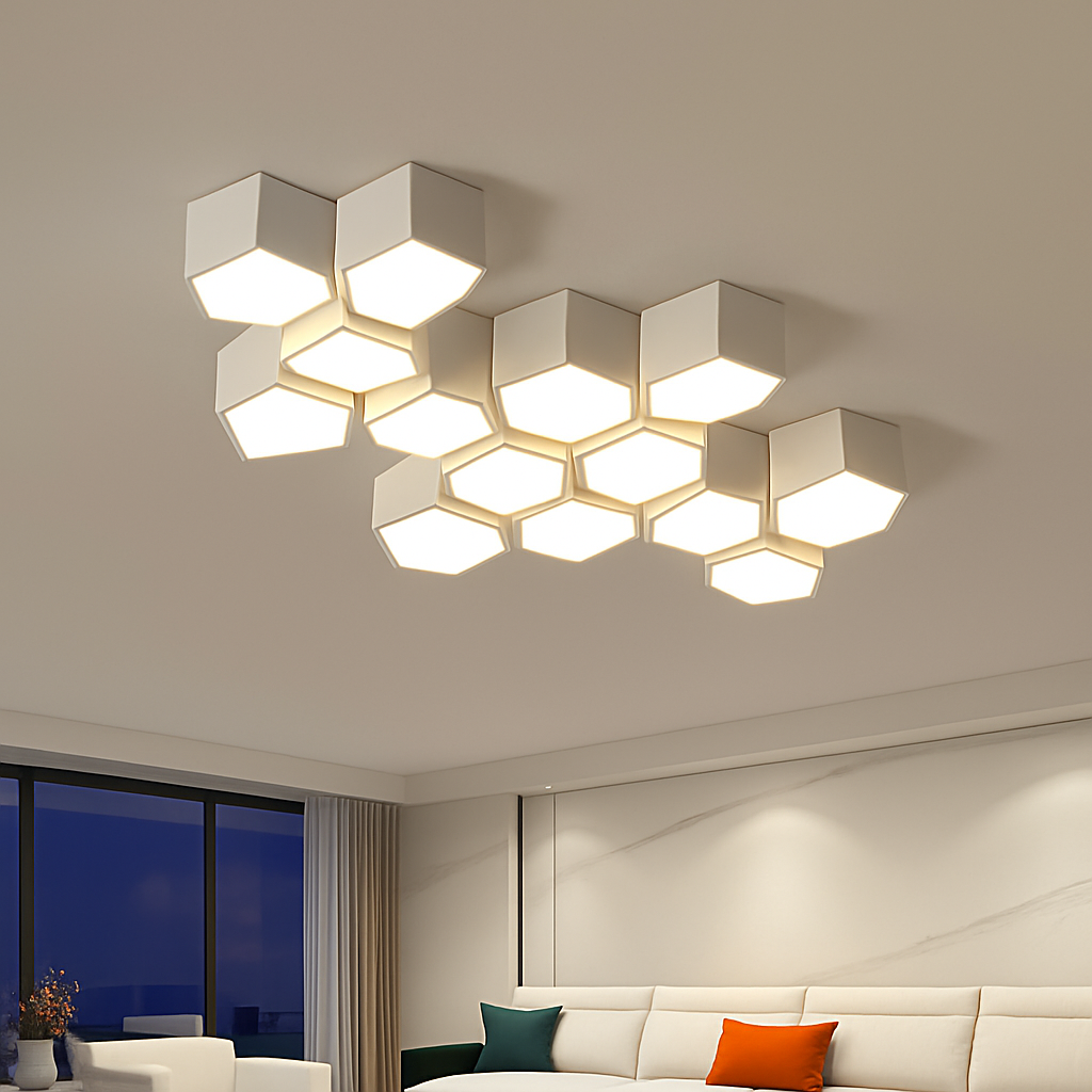 plafonnier led moderne à intensité variable pour intérieur décoratif