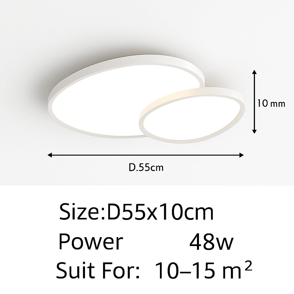 plafonnier led moderne à intensité variable pour intérieur décoratif