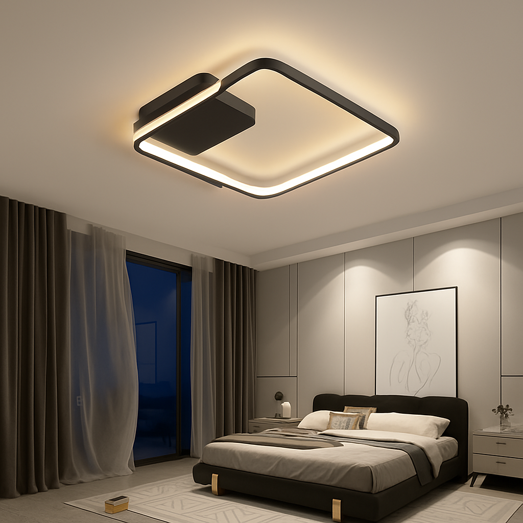 plafonnier led moderne à intensité variable pour intérieur minimaliste