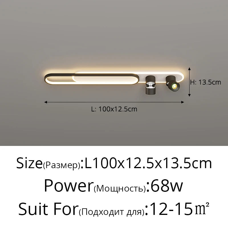 plafonnier led moderne luminaire décoratif d'intérieur pour loft