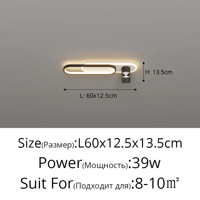 plafonnier led moderne luminaire décoratif d'intérieur pour loft