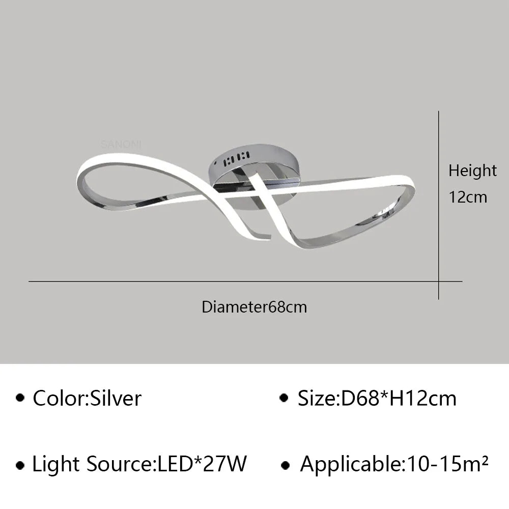 plafonnier led moderne luminaire intérieur placage chromé doré