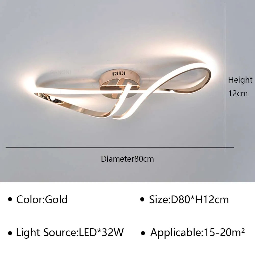 plafonnier led moderne luminaire intérieur placage chromé doré