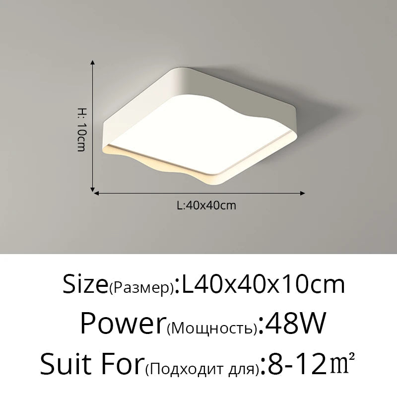 plafonnier led moderne minimaliste économie d'énergie protection des yeux