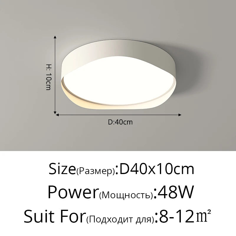 plafonnier led moderne minimaliste économie d'énergie protection des yeux