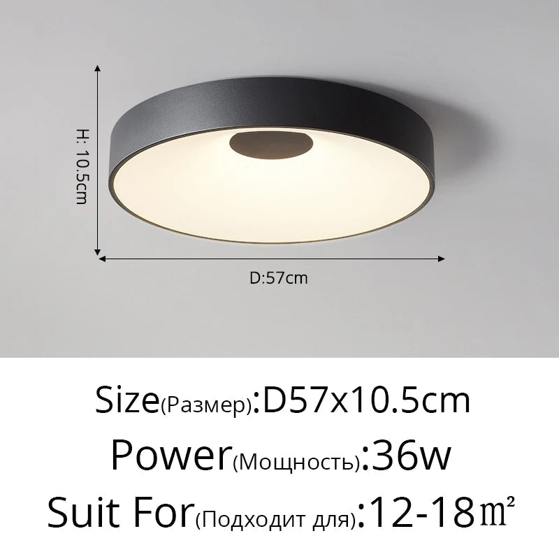 plafonnier led moderne minimaliste rond pour intérieur