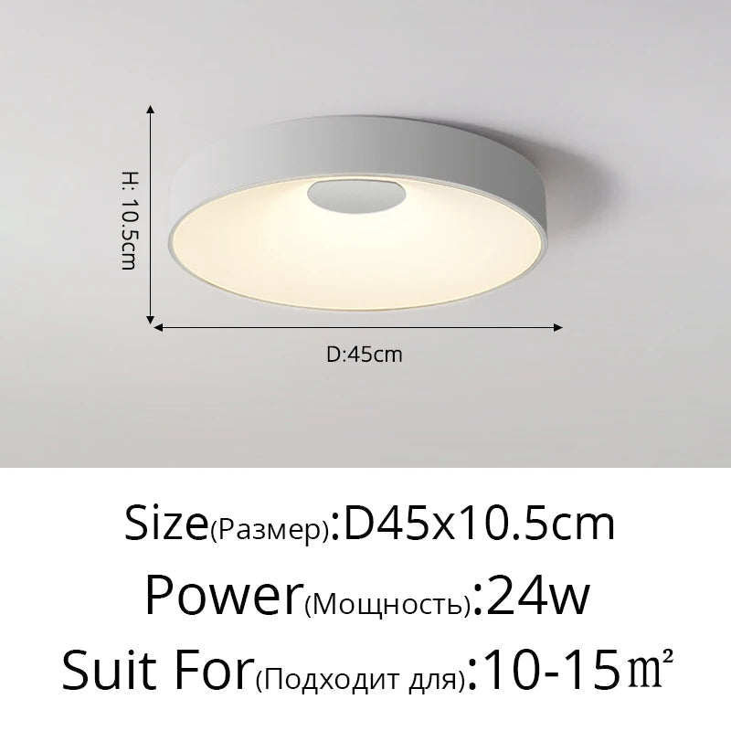 plafonnier led moderne minimaliste rond pour intérieur